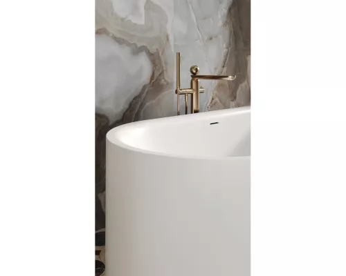 Ванна из литьевого мрамора Salini S-Stone Perla 1049201M 170x80 см, отдельностоящая, белый матовый