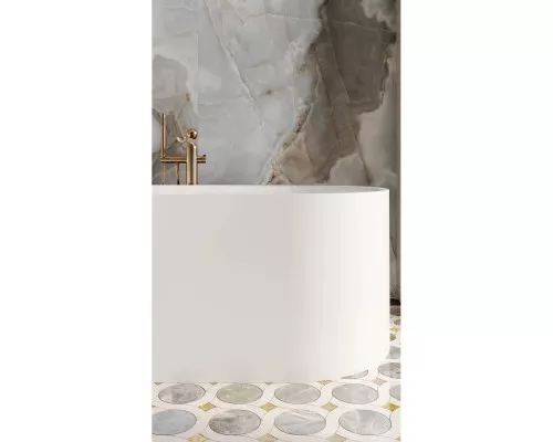 Ванна из литьевого мрамора Salini S-Stone Perla 1049201M 170x80 см, отдельностоящая, белый матовый