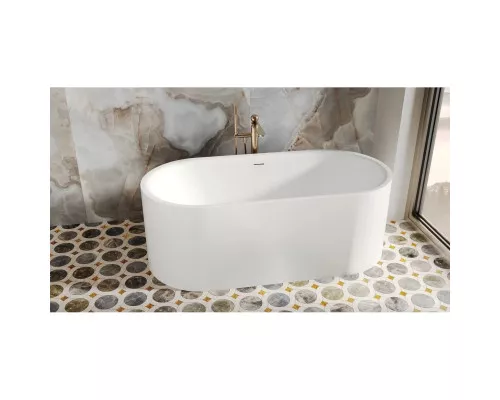 Ванна из литьевого мрамора Salini S-Stone Perla 1049201M 170x80 см, отдельностоящая, белый матовый