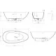 Ванна из литьевого мрамора Salini S-Stone Paola Classic 101512SMF 172x82,5 см, отдельностоящая, покраска по RAL матовый полностью