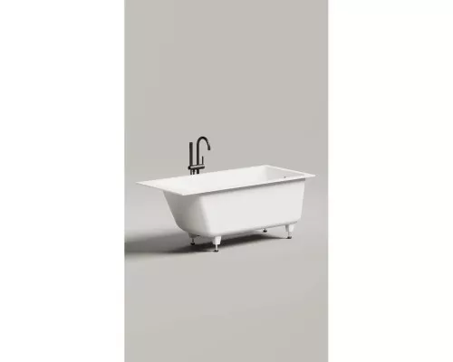 Ванна из литьевого мрамора Salini S-Stone Cascata 105021M 150x70 см, белый матовый