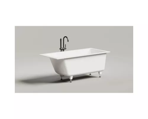 Ванна из литьевого мрамора Salini S-Stone Cascata 105021M 150x70 см, белый матовый