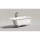 Ванна из литьевого мрамора Salini S-Stone Cascata 105021M 150x70 см, белый матовый