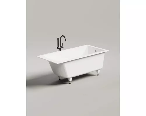 Ванна из литьевого мрамора Salini S-Stone Cascata 105021M 150x70 см, белый матовый