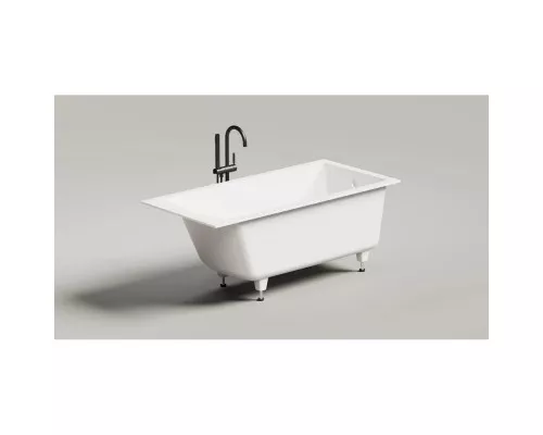 Ванна из литьевого мрамора Salini S-Stone Cascata 105021M 150x70 см, белый матовый