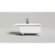 Ванна из литьевого мрамора Salini S-Stone Cascata 105021M 150x70 см, белый матовый
