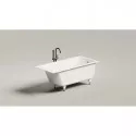 Ванна из литьевого мрамора Salini S-Stone Cascata 105021M 150x70 см, белый матовый