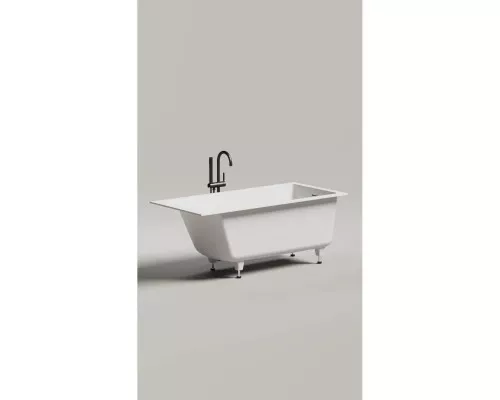 Ванна из литьевого мрамора Salini S-Sense Cascata Kit 105012G 150,3x70 см, белый глянец
