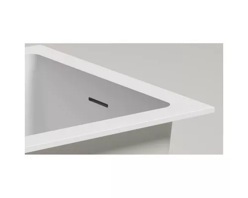 Ванна из литьевого мрамора Salini S-Sense Cascata Kit 105012G 150,3x70 см, белый глянец