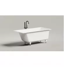 Ванна из литьевого мрамора Salini S-Sense Cascata Kit 105012G 150,3x70 см, белый глянец