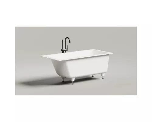 Ванна из литьевого мрамора Salini S-Sense Cascata Kit 105012G 150,3x70 см, белый глянец