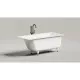 Ванна из литьевого мрамора Salini S-Sense Cascata Kit 105012G 150,3x70 см, белый глянец