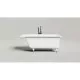 Ванна из литьевого мрамора Salini S-Sense Cascata Kit 105012G 150,3x70 см, белый глянец