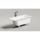 Ванна из литьевого мрамора Salini S-Sense Cascata Kit 105012G 150,3x70 см, белый глянец
