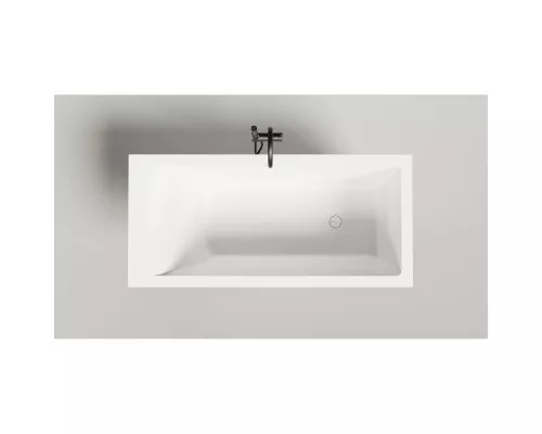 Ванна из литьевого мрамора Salini S-Stone Cascata Kit 105022M 150x70 см, белый матовый