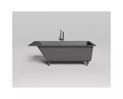 Ванна из литьевого мрамора Salini S-Sense Cascata Kit 105012GF 150,3x70 см, покраска по RAL глянец полностью