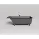 Ванна из литьевого мрамора Salini S-Sense Cascata Kit 105012GF 150,3x70 см, покраска по RAL глянец полностью