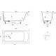 Ванна из литьевого мрамора Salini S-Sense Cascata Kit 105012GF 150,3x70 см, покраска по RAL глянец полностью