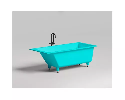 Ванна из литьевого мрамора Salini S-Sense Cascata Kit 105012GF 150,3x70 см, покраска по RAL глянец полностью