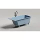 Ванна из литьевого мрамора Salini S-Sense Cascata Kit 105012GF 150,3x70 см, покраска по RAL глянец полностью