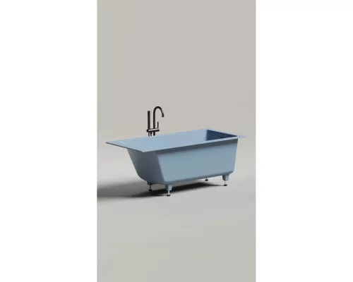 Ванна из литьевого мрамора Salini S-Sense Cascata Kit 105012GF 150,3x70 см, покраска по RAL глянец полностью