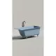 Ванна из литьевого мрамора Salini S-Sense Cascata Kit 105012GF 150,3x70 см, покраска по RAL глянец полностью