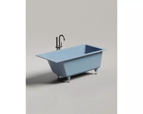 Ванна из литьевого мрамора Salini S-Sense Cascata Kit 105012GF 150,3x70 см, покраска по RAL глянец полностью