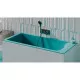 Ванна из литьевого мрамора Salini S-Sense Cascata Kit 105012MF 150,3x70 см, покраска по RAL матовый полностью