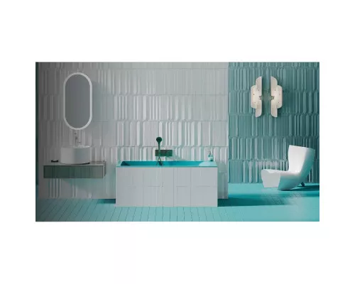 Ванна из литьевого мрамора Salini S-Sense Cascata Kit 105012MF 150,3x70 см, покраска по RAL матовый полностью
