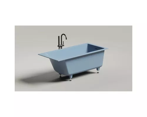 Ванна из литьевого мрамора Salini S-Sense Cascata Kit 105012MF 150,3x70 см, покраска по RAL матовый полностью