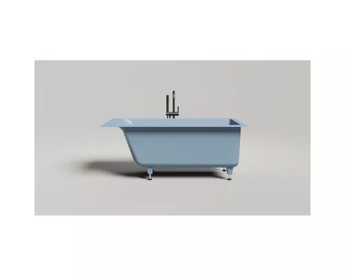 Ванна из литьевого мрамора Salini S-Sense Cascata Kit 105012MF 150,3x70 см, покраска по RAL матовый полностью