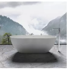 Ванна из литьевого мрамора Vincea Solid Surface VBT-4S04MW 170x80 см, отдельностоящая, белый матовый