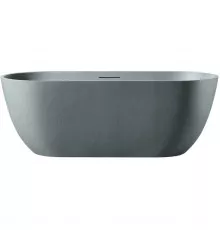 Ванна из литьевого мрамора AltroBagno Bruna AltroBagnoBruna090202GraniteGray 170x75 см, отдельностоящая, серый гранит