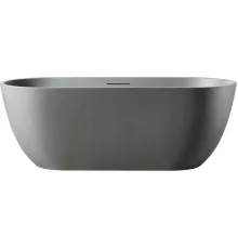 Ванна из литьевого мрамора AltroBagno Bruna AltroBagnoBruna090204CementGrey 170x75 см, отдельностоящая, серый цемент