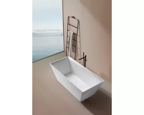Ванна из литьевого мрамора AltroBagno Francesca AltroBagnoFrancesca090101White 170x75 см, отдельностоящая, белый