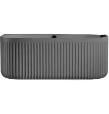 Ванна из литьевого мрамора AltroBagno Fabiana AltroBagnoFabiana090209CementGrey 170x80 см, отдельностоящая, серый цемент