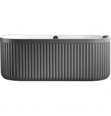 Ванна из литьевого мрамора AltroBagno Fabiana AltroBagnoFabiana090210CementGrey&White 170x80 см, отдельностоящая, белый/серый цемент