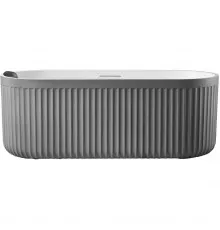 Ванна из литьевого мрамора AltroBagno Gianni AltroBagnoGianni090215CementGrey&White 170x75 см, отдельностоящая, белый/серый цемент