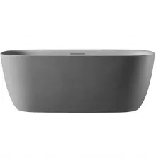 Ванна из литьевого мрамора AltroBagno Luciana AltroBagnoLuciana090224CementGrey 170x80 см, отдельностоящая, серый цемент