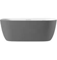 Ванна из литьевого мрамора AltroBagno Luciana AltroBagnoLuciana090225CementGrey&White 170x80 см, отдельностоящая, белый/серый цемент