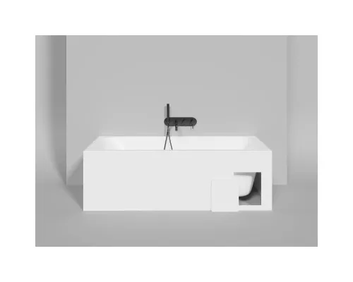Ванна из литьевого мрамора Salini S-Stone Orlanda Kit 102126M 170x80 см, белый матовый