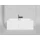 Ванна из литьевого мрамора Salini S-Stone Orlanda Axis 103223M 170x75 см, белый матовый