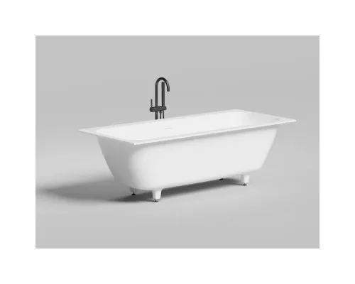 Ванна из литьевого мрамора Salini S-Stone Orlanda Axis Kit 103322M 180,4x80 см, белый матовый