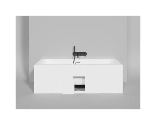 Ванна из литьевого мрамора Salini S-Stone Orlanda Axis Kit 103322M 180,4x80 см, белый матовый