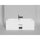 Ванна из литьевого мрамора Salini S-Stone Orlanda Axis Kit 103322M 180,4x80 см, белый матовый