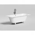 Ванна из литьевого мрамора Salini S-Stone Ornella Axis 103421M 180x80 см, белый матовый Ванна из литьевого мрамора Salini S-Stone Ornella Axis 103421M 180x80 см, белый матовый