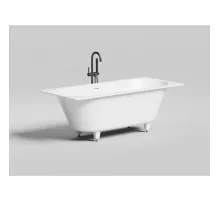 Ванна из литьевого мрамора Salini S-Sense Ornella Axis Kit 103511G 180x80 см, белый глянец