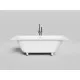 Ванна из литьевого мрамора Salini S-Stone Ornella Axis Kit 103521M 180x80 см, белый матовый