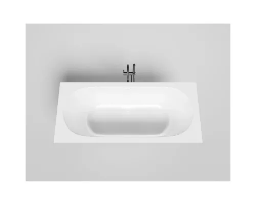 Ванна из литьевого мрамора Salini S-Stone Ornella Axis Kit 103521M 180x80 см, белый матовый