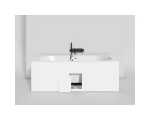 Ванна из литьевого мрамора Salini S-Stone Ornella Axis Kit 103521M 180x80 см, белый матовый